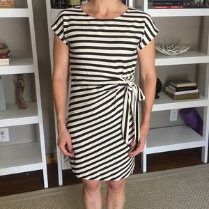 ANTHROPOLGIE Black/cream striped dress